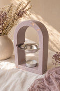 Brûle-fondants artisanal Odissa Arche Lilas Poudré en résine minérale – vue de face
