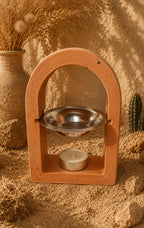 Brûle-fondants Odissa Arche Terracotta Cuivré – vue arrière