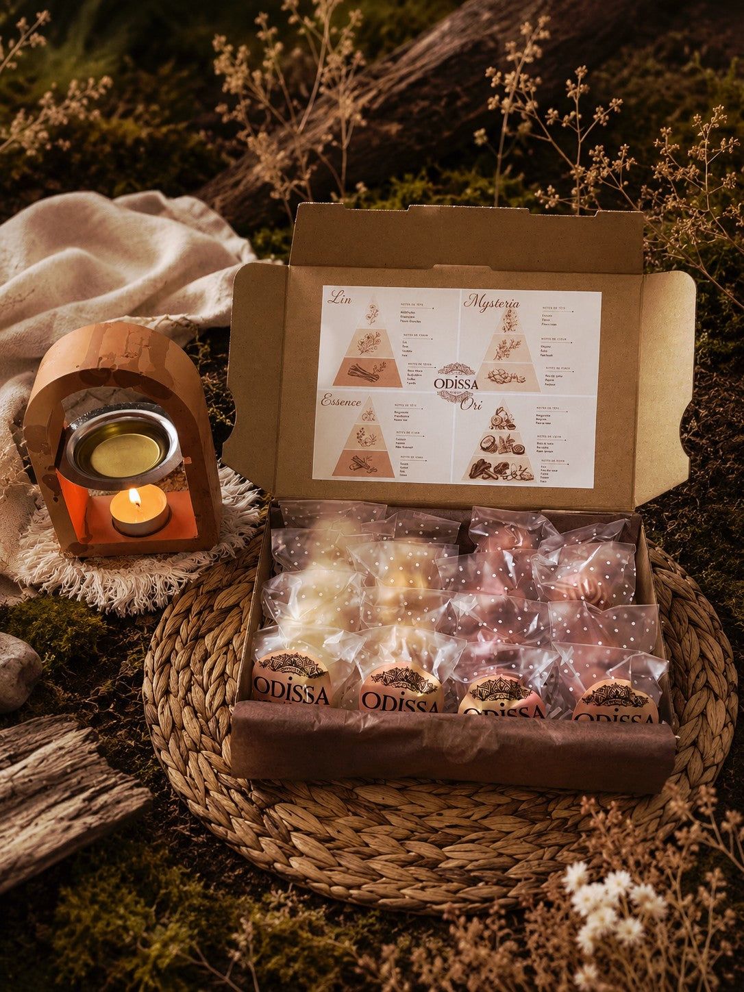 Coffret fondants parfumés Odissa N°1 Signature Intense – détail des fondants