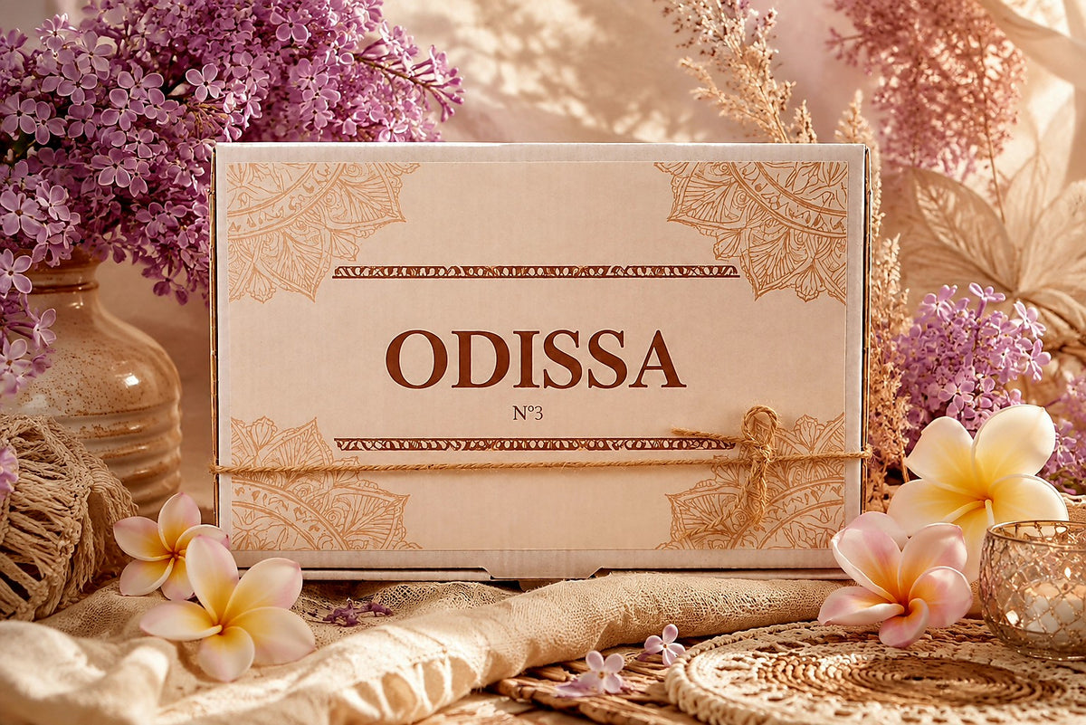 Coffret fondants parfumés Odissa N°3 Éclosion Florale – présentation du coffret ouvert