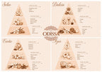 Coffret fondants parfumés artisanaux Odissa N°2 Escale Solaire – ambiance pyramide olfactive