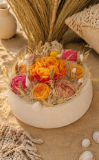 Composition Florale en Cire Végétale – Rivage d'Été